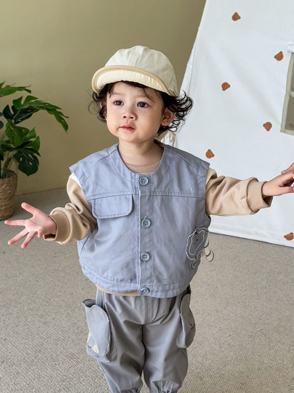 預購秋款男女童動物背心尺寸73-120 