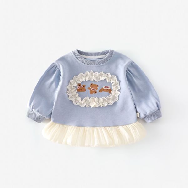 預購秋款女童熊熊套裝尺寸73-120 