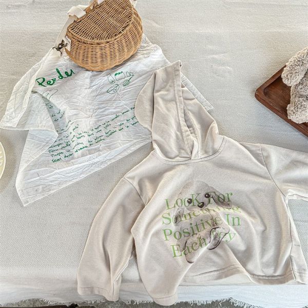 預購秋款女童兔兔帽T上衣尺寸80-130 