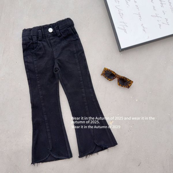 預購秋款女童氣質辣妹喇叭褲尺寸90-150 