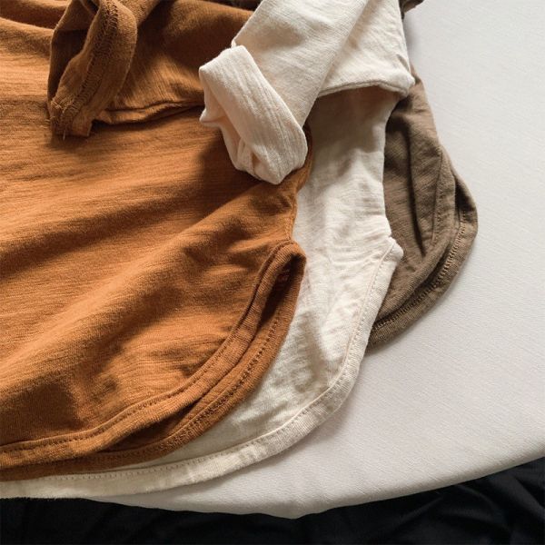 預購秋款男女童百搭竹節棉上衣尺寸80-130 