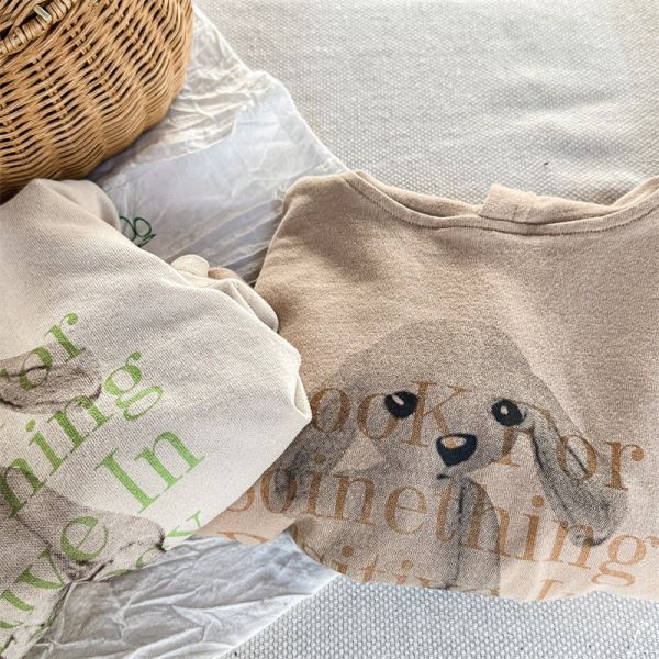 預購秋款女童兔兔帽T上衣尺寸80-130 