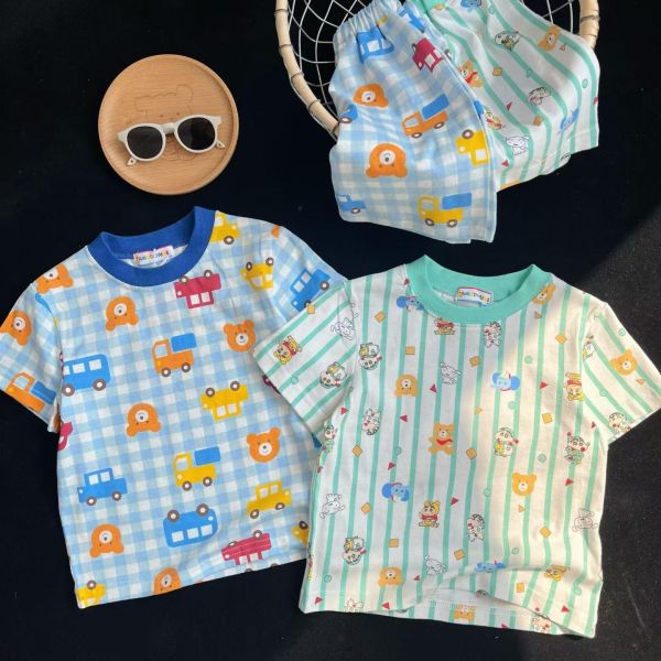預購夏款男童日系居家服套裝 