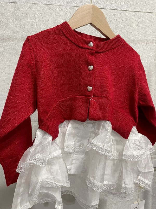 現貨秋款女童針織洋裝上衣 尺寸90-130附實拍 