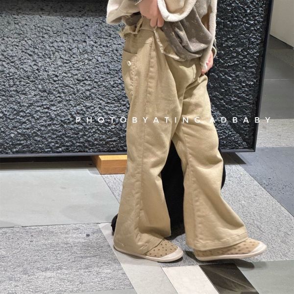 預購秋款女童喇叭褲長褲尺寸80-130 