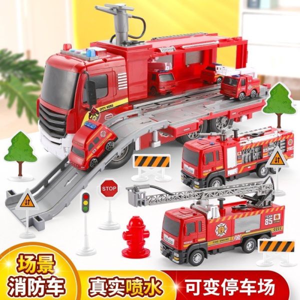 現貨變形金剛消防車 