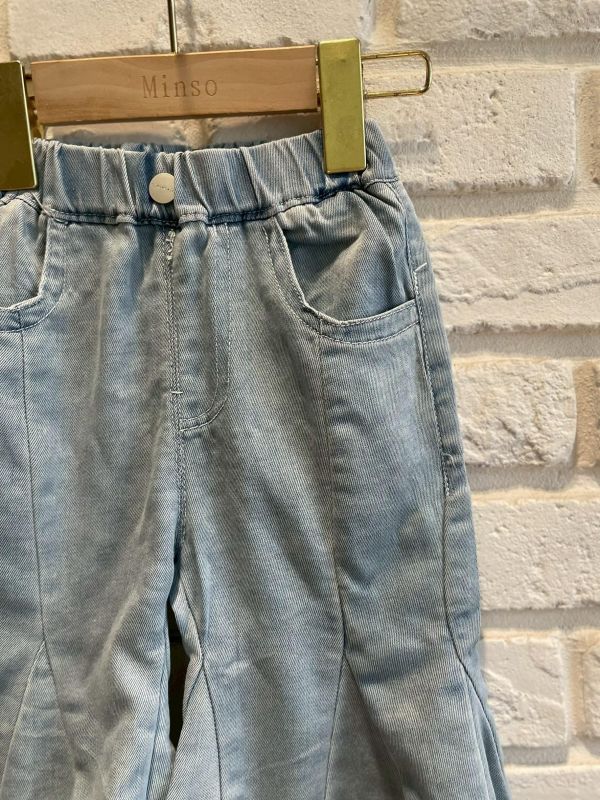 26072-現貨夏款女童設計感氣質喇叭褲尺寸80-120 