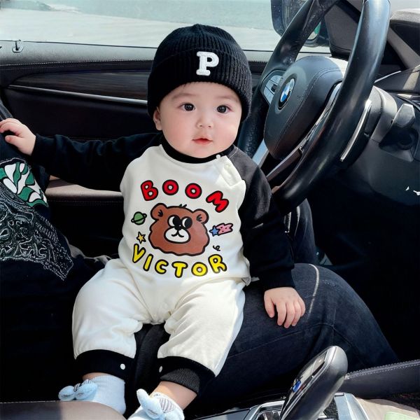 預購秋款男寶熊熊連身衣尺寸66-100 