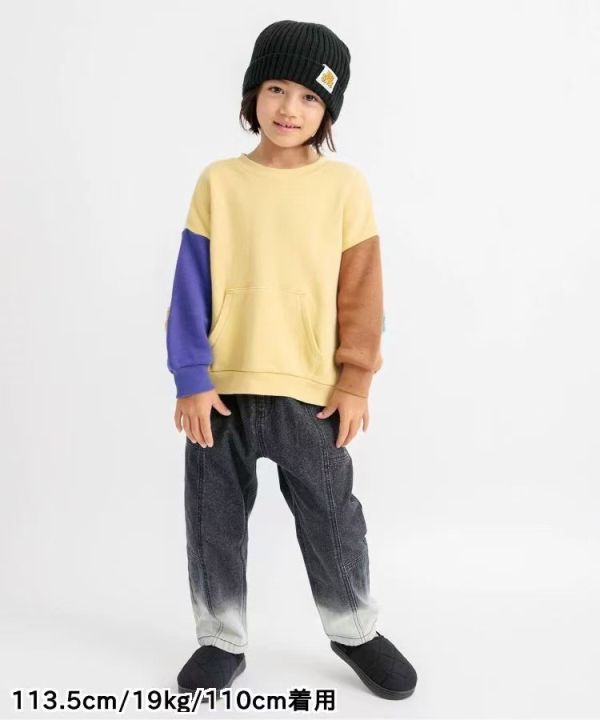 預購冬款男童加厚日系拼色百搭上衣尺寸110-130 