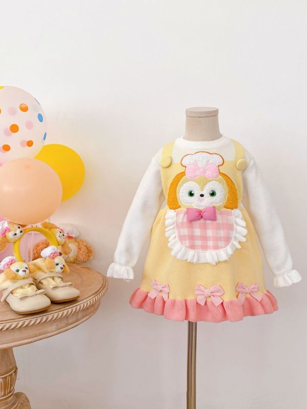 預購秋款女童狗狗可愛洋裝尺寸100-150 