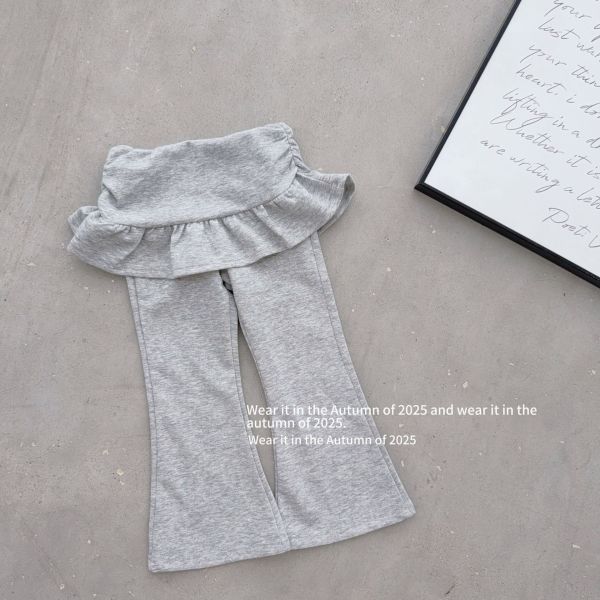 預購秋款女童氣質百褶褲裙喇叭褲尺寸90-150 