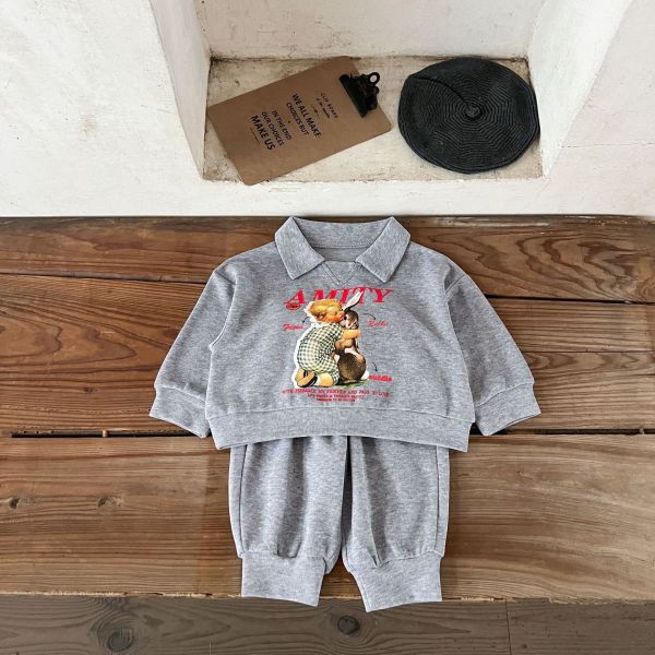 預購秋款男女童卡通套裝尺寸73-120 