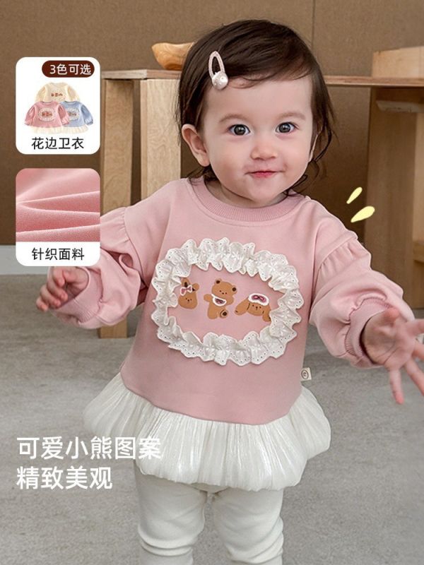 預購秋款女童熊熊套裝尺寸73-120 