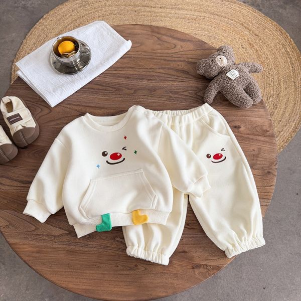 預購秋款男女寶超萌微笑套裝 尺寸73-100 