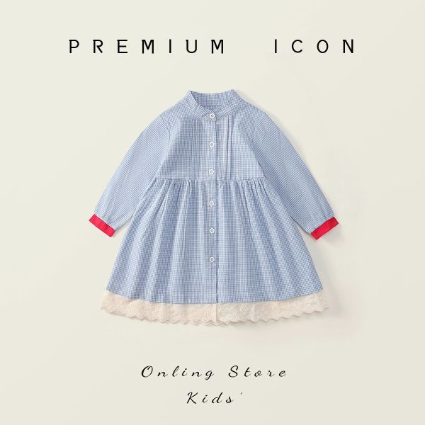 預購秋款女童法式蕾絲花邊公主連衣裙 尺寸90-140 