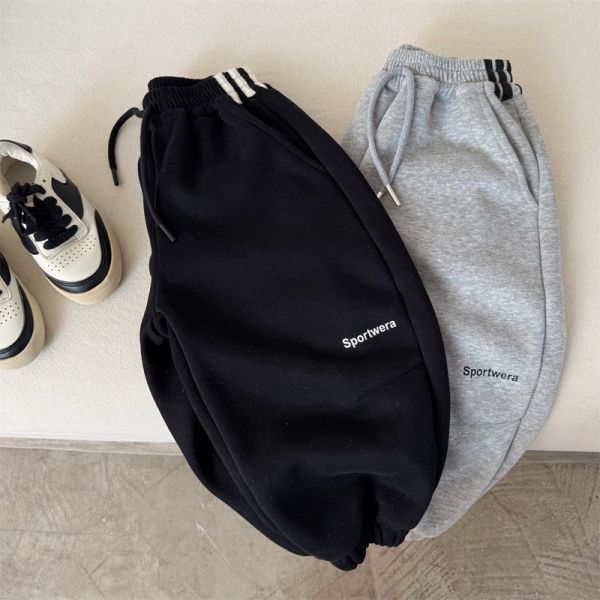 預購冬款男女童加厚束腳運動褲尺寸90-150 