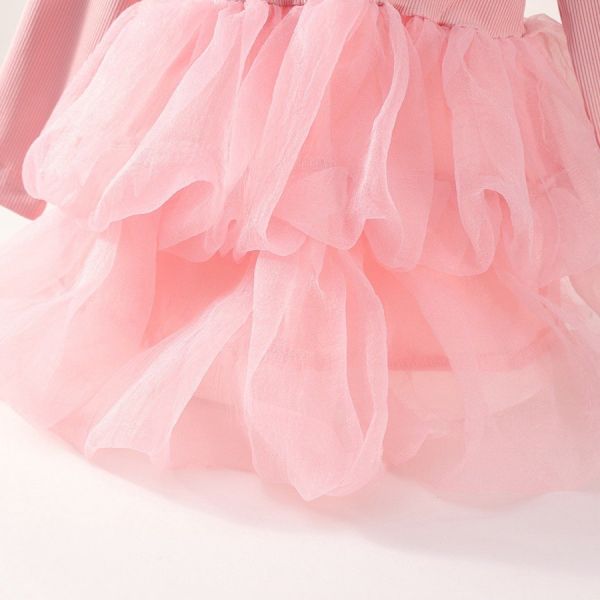 預購秋款女網紗蓬蓬裙公主裙 尺寸90-130 