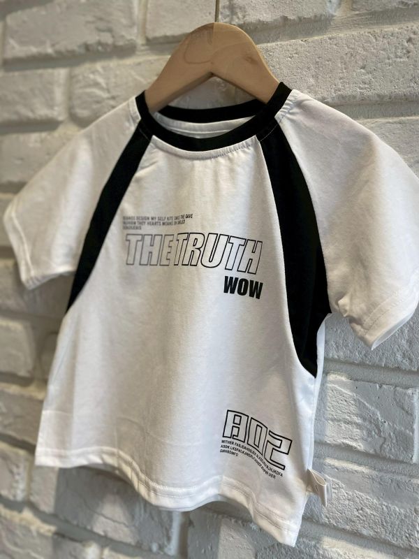 2685-2現貨夏款男童黑白潮T上衣尺寸90-130 