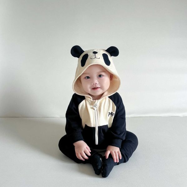 預購夏款男女童熊貓套裝尺寸73-110 