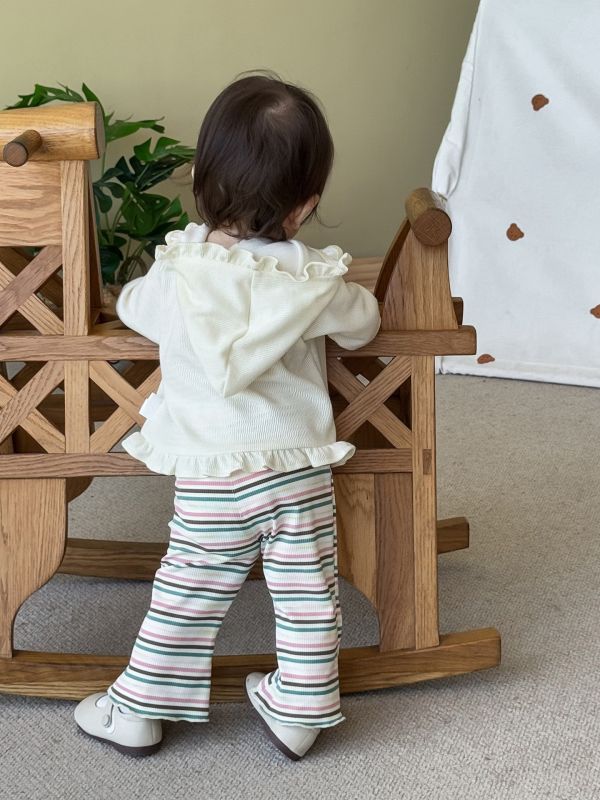 預購秋款女童韓版連帽小兔套裝尺寸73-120 