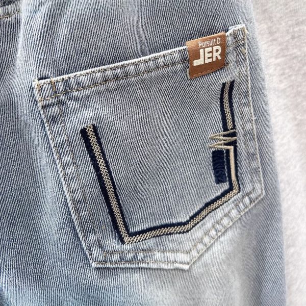 預購秋款男童復古藍直筒牛仔褲尺寸100-150 