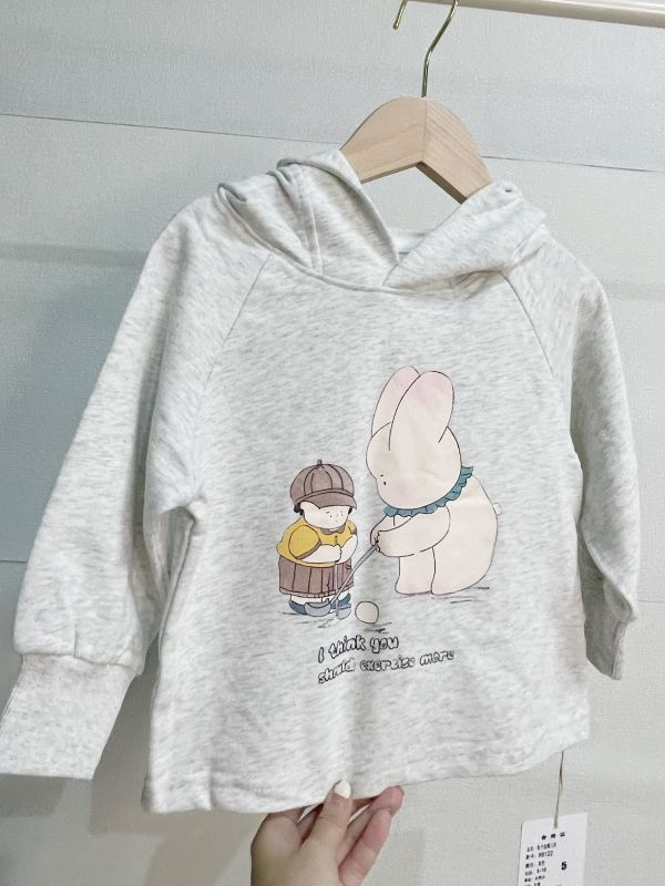 現貨秋款女童兔兔耳朵連帽長版（附實拍） 