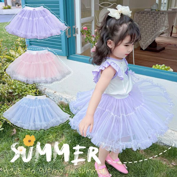 【預購】夏款--女童可愛網紗蛋糕裙 