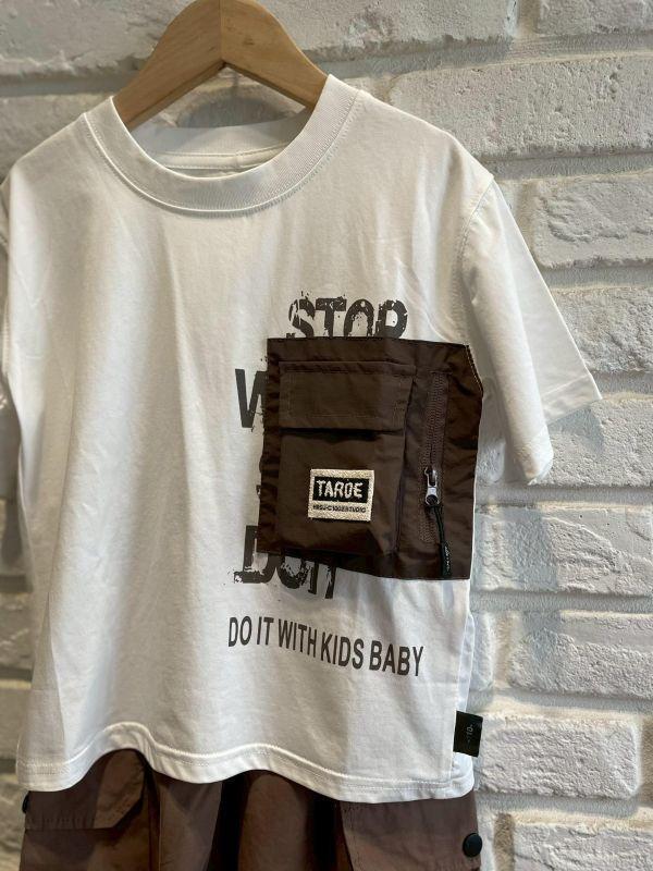 8026現貨夏款男童森林系酷帥工裝套裝尺寸110-150 