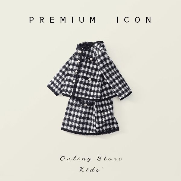 預購秋款女童格子小香風套裝兩件套尺寸90-140 