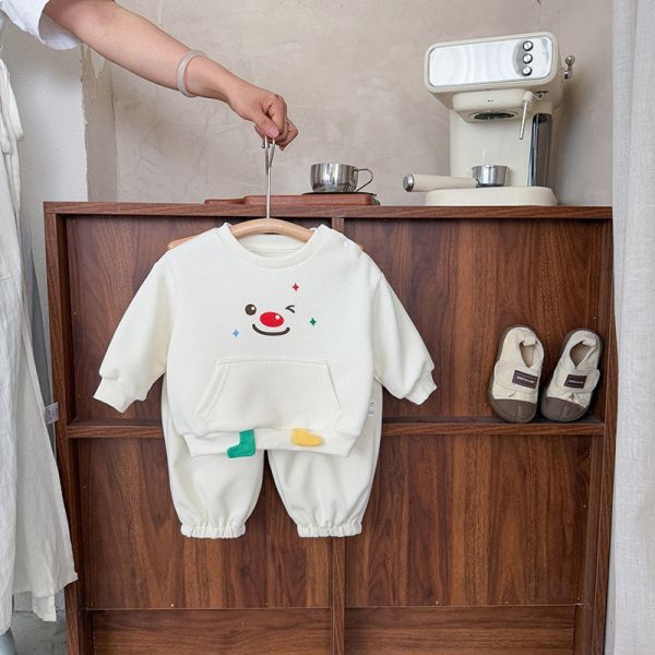 預購秋款男女寶超萌微笑套裝 尺寸73-100 