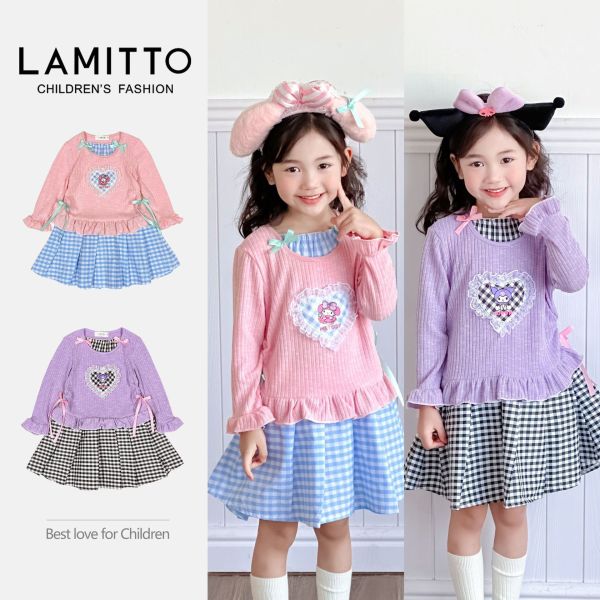 預購秋款女童芭蕾風百摺裙洋裝尺寸100-150 