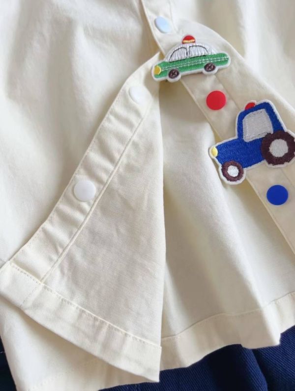 現貨秋款日單男童車車襯衫上衣 尺寸90-130附實拍 