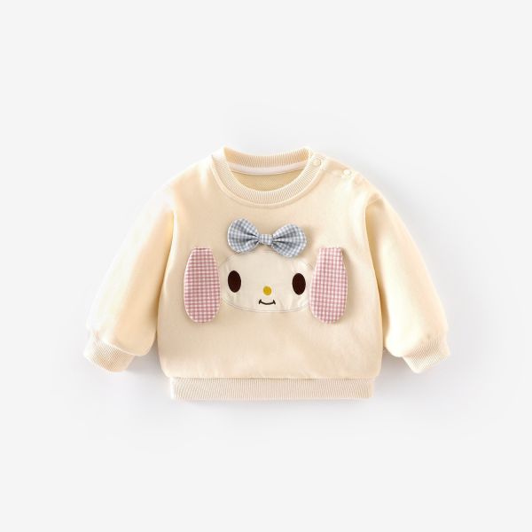 預購秋款女童蝴蝶結卡通套裝尺寸73-120 