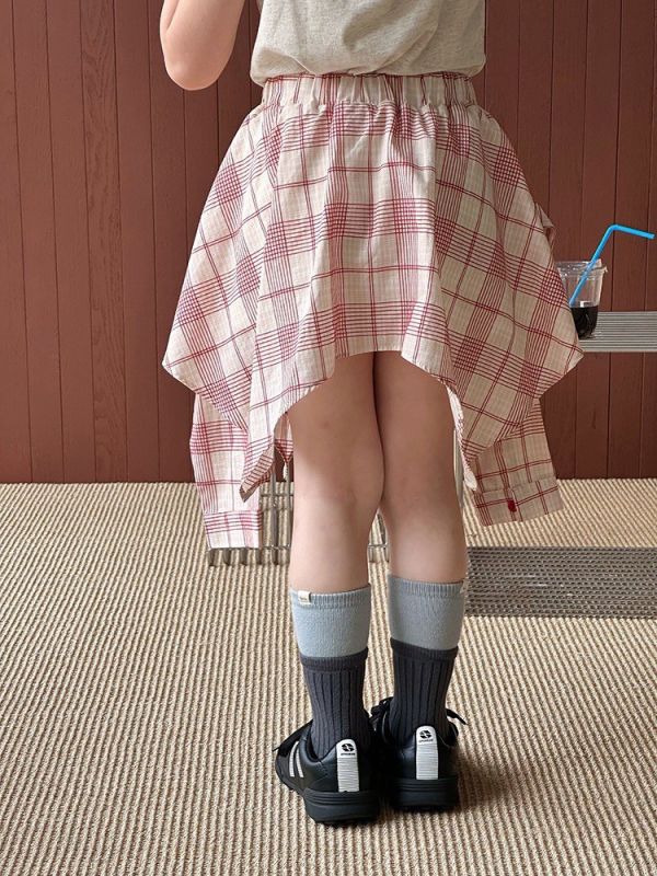 預購夏款女童不規則街頭短裙 尺寸90-150 