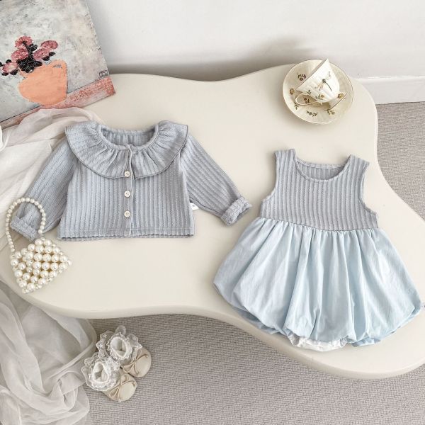 預購秋款女寶花苞裙套裝尺寸66-90 