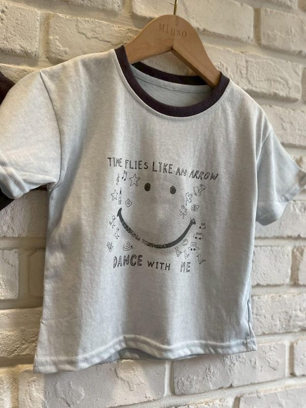 26139-1現貨夏款男童微笑上衣尺寸90-130 