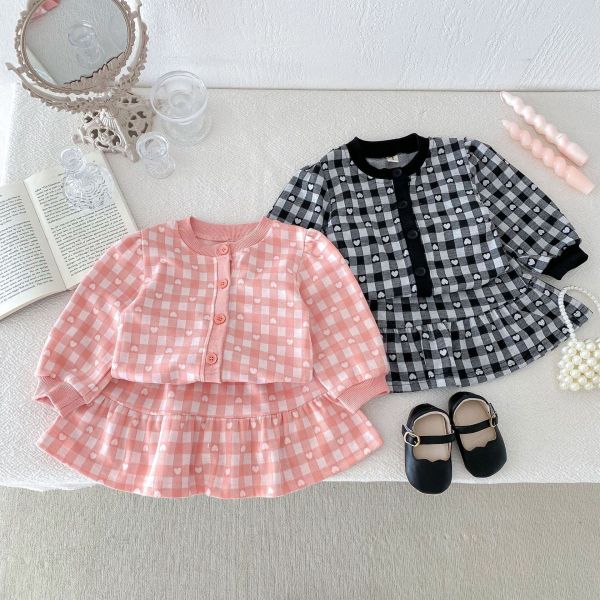 現貨女童愛心小香風公主套裝尺碼80-130 