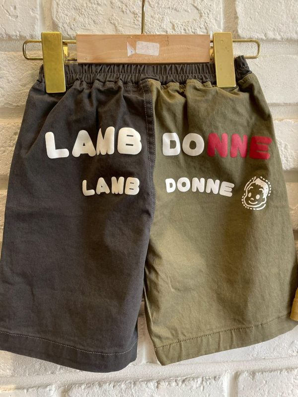 261956-1現貨夏款男童日系原田灰綠拼色短褲尺寸90-130 