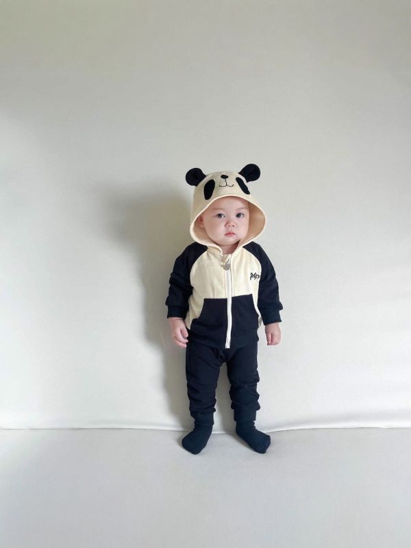 預購夏款男女童熊貓套裝尺寸73-110 