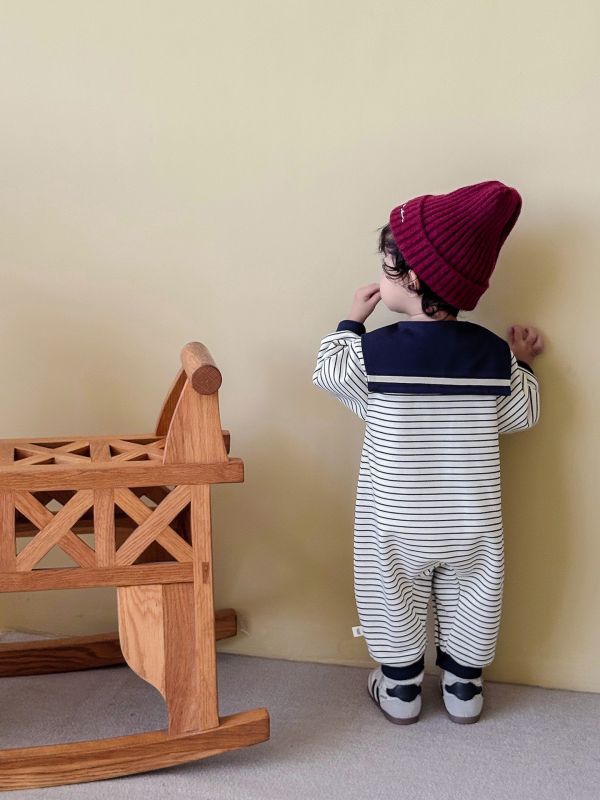 預購男女寶海軍領玩偶連身衣/洋裝手足款尺寸66-120 