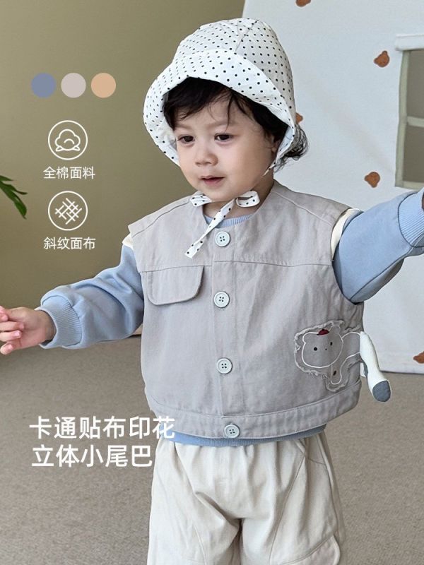 預購秋款男女童動物背心尺寸73-120 