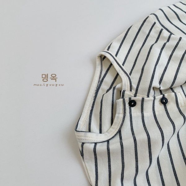 預購秋款日系男童條紋上衣尺寸80-130 