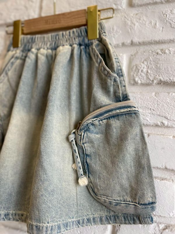 13025-現貨夏款男童帥帥大口袋牛仔短褲尺寸110-150 