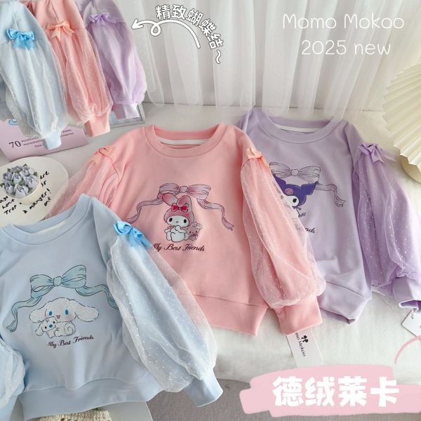 預購秋款女童可愛卡通上衣尺寸100-140 