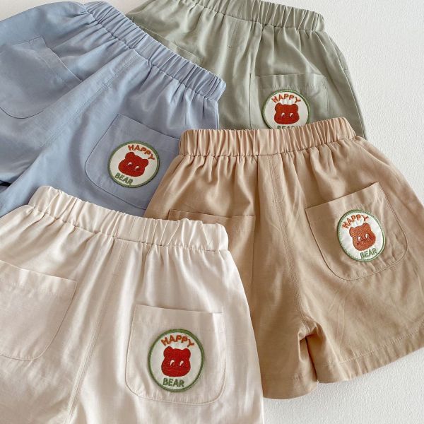 【預購】夏款--男童熊熊刺繡短褲 