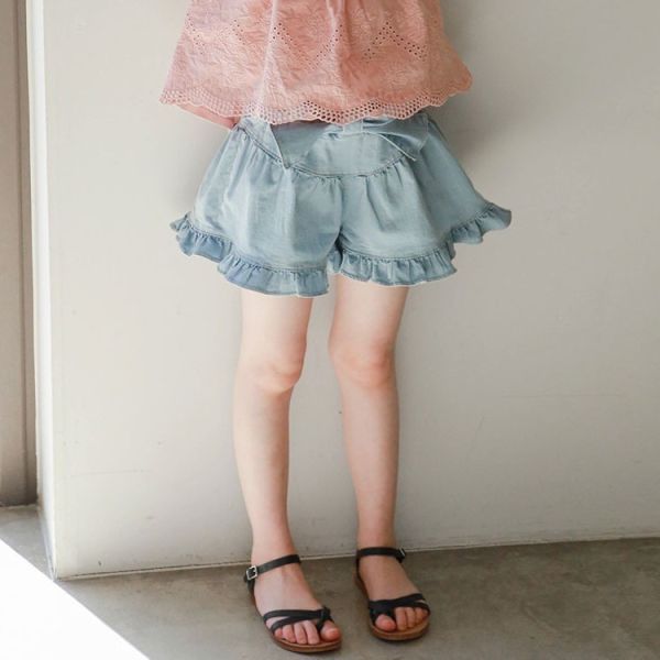 預購夏款韓國品牌女童甜美蝴蝶結短褲 尺碼90-150 