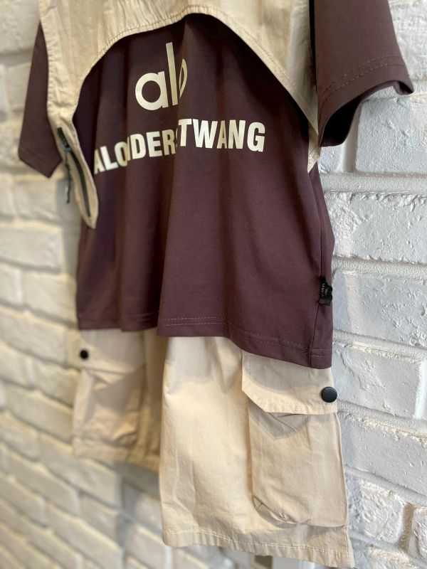 26803-2現貨夏款男童深咖ALO工裝套裝尺110-150 