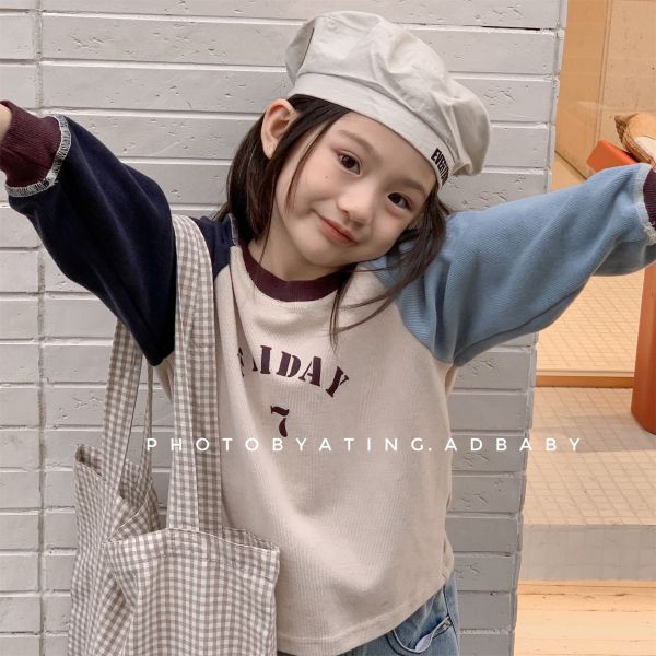 預購秋款男女童數字上衣尺寸80-130 