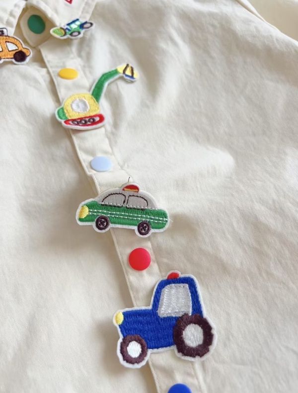 現貨秋款日單男童車車襯衫上衣 尺寸90-130附實拍 