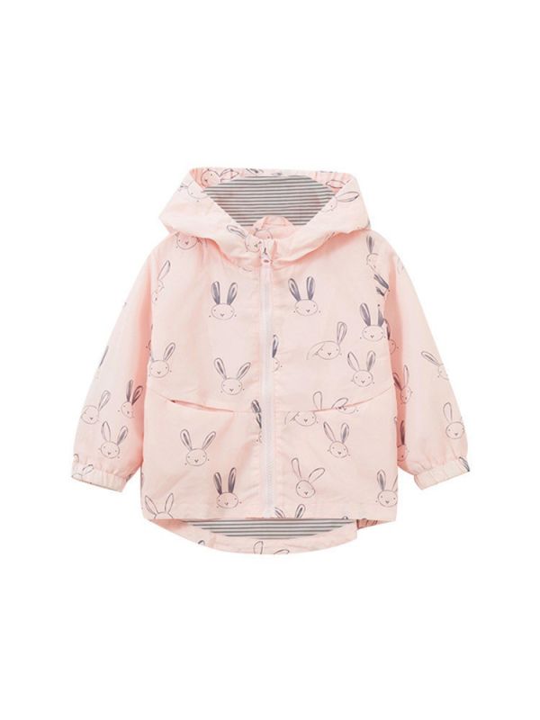 預購秋款女童兔兔風衣外套尺寸100-150 